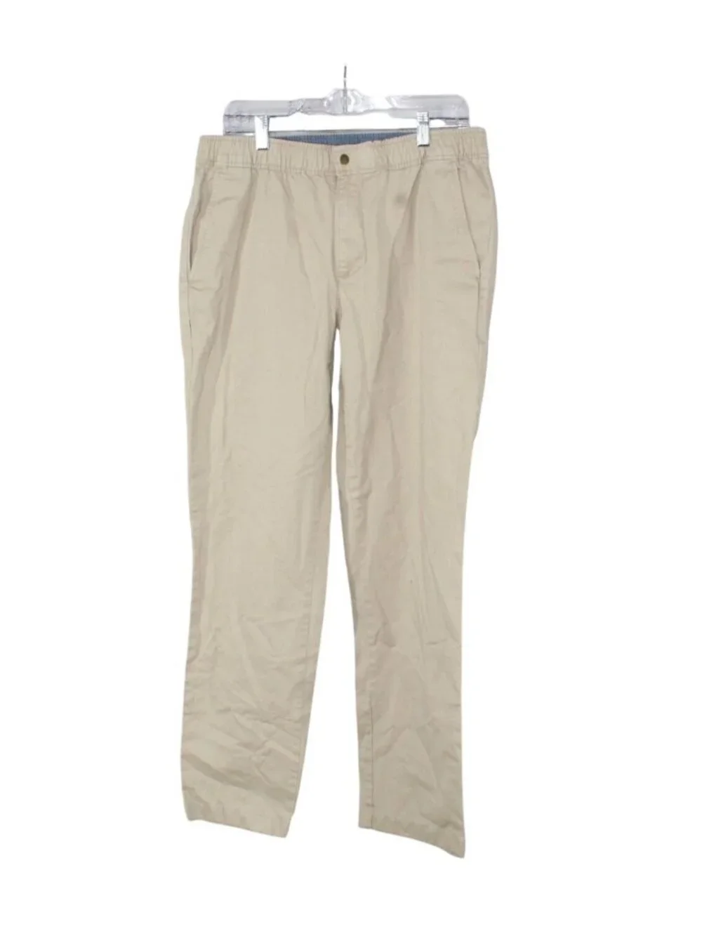 LL Bean Lakewashed Stretch Khakis Comfort Waist Standard Fit Straight Leg M 32